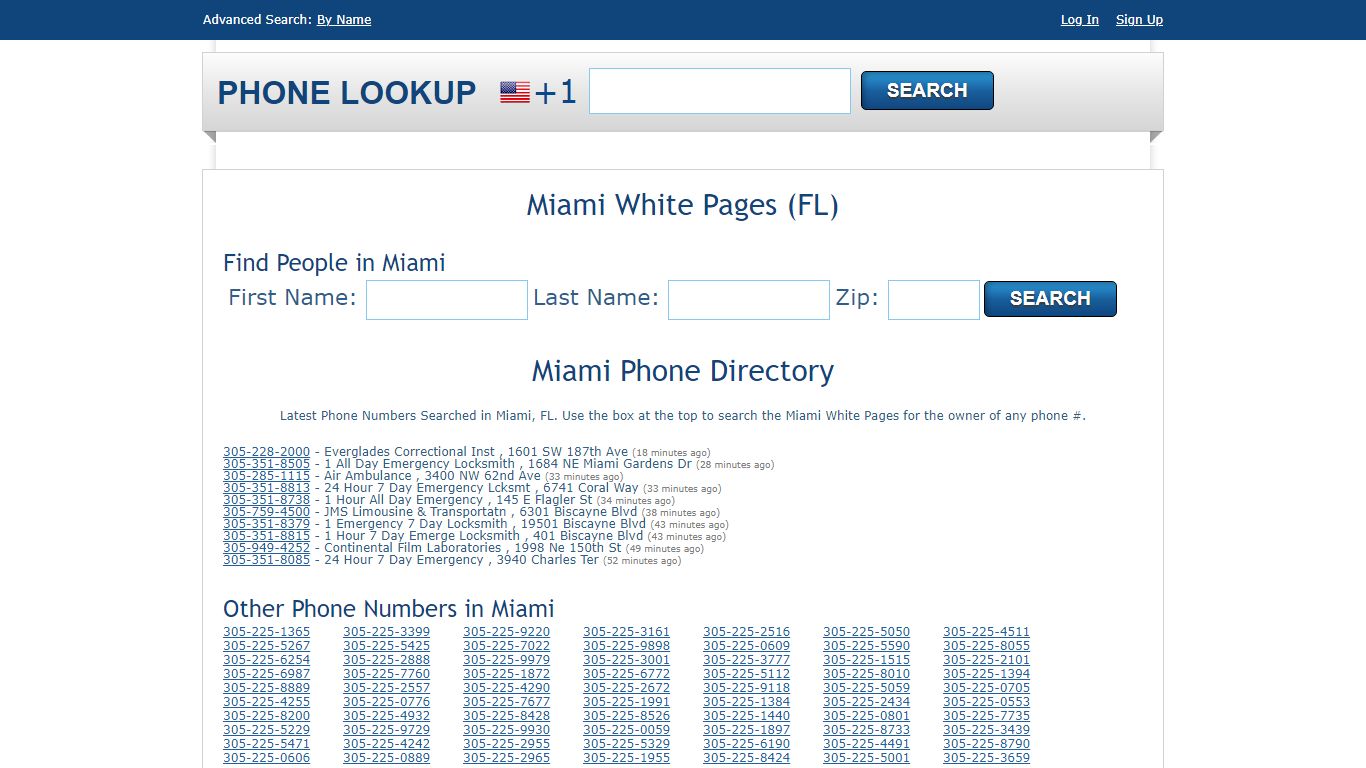 Miami White Pages - Miami Phone Directory Lookup