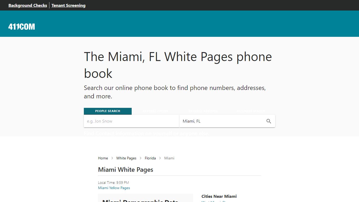 Miami White Pages - Phone Books in Florida (FL) | 411