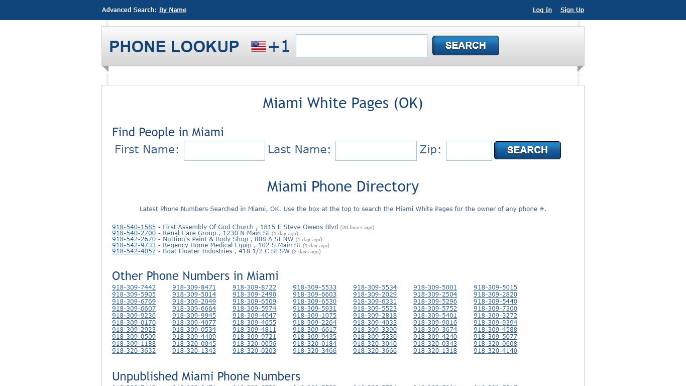 Miami White Pages - Miami Phone Directory Lookup